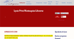 Desktop Screenshot of lyceemontesquieulibourne.com