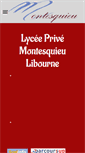 Mobile Screenshot of lyceemontesquieulibourne.com